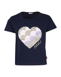 Футболка с пайетками, синий Billieblush