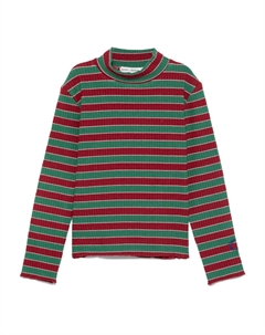 Полосатый свитер в рубчик, зеленый Bobo choses