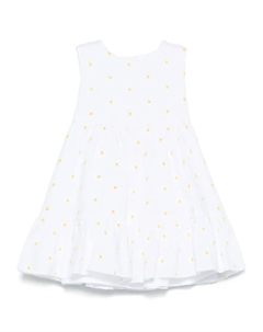 Платье с цветочной вышивкой, белый Il gufo