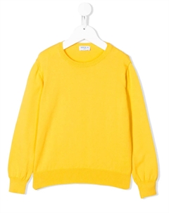 Джемпер в рубчик с круглым вырезом, желтый Siola