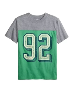 Мальчиковая повседневная футболка с цветными блоками 8-20 лет, обычная и свободная, цвет athletic 92 green Sonoma goods for life