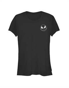 Футболка с принтом "Голова Джека" из "Кошмара перед Рождеством" для подростков, черный Licensed character