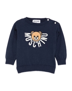 Свитер с логотипом, синий Moschino kids