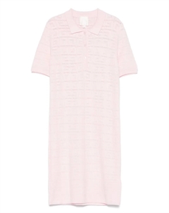 Трикотажное платье с жаккардовым логотипом, розовый Givenchy kids