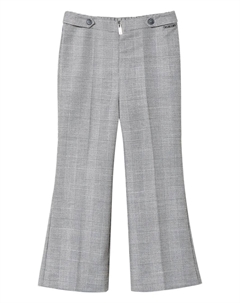Расклешенные брюки в клетку, серый Twin-set kids
