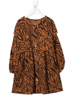 Платье миди с тигровым принтом, нейтральный Andorine