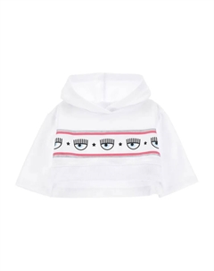 Декорированное худи Eyelike, белый Chiara ferragni kids