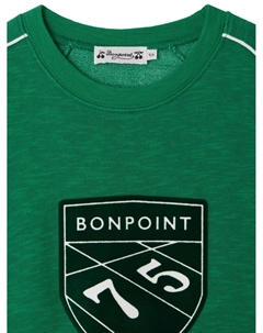Толстовка с вышитым логотипом, зеленый Bonpoint