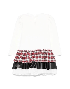 Платье с принтом Teddy Bear, белый Monnalisa