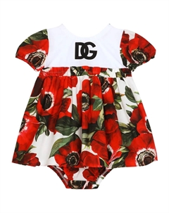 Платье с принтом, красный Dolce & gabbana kids