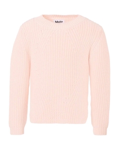 Фактурный свитер с круглым вырезом, розовый Molo