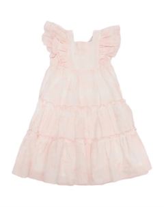 Ярусное платье с оборками, розовый Tartine et chocolat