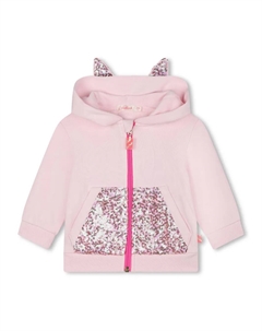 Худи на молнии с пайетками, розовый Billieblush
