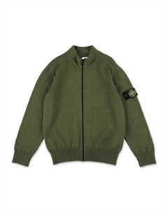 Кардиган с логотипом Compass, зеленый Stone island junior