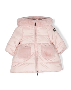 Пуховик с капюшоном, розовый Il gufo