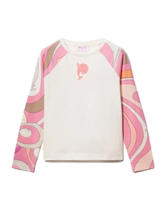 Футболка с принтом Marmo, розовый Pucci junior