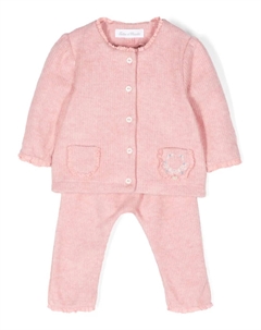 Комплект из кардигана и легинсов с кружевом, розовый Tartine et chocolat