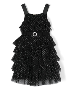 Ярусное платье в горох, черный Twin-set kids