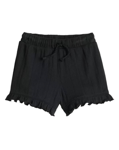 Девочки 4-12 лет адаптивные шорты с рюшами на резинке, черный Jumping beans