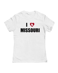 Футболка Junior'S с принтом "Я люблю Миссури", белый Unbranded