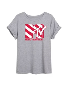 Футболка Juniors MTV Candy Cane большого размера, серый Licensed character