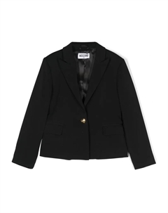 Однобортный пиджак, черный Moschino kids