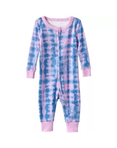 Детская пижама на молнии, цвет lavender tie dye Lands' end