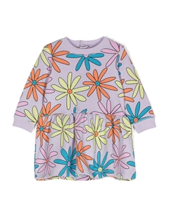 Платье-толстовка с цветочным принтом, фиолетовый Stella mccartney kids