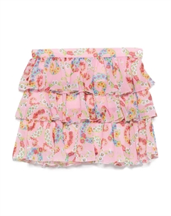 Юбка с цветочным принтом, розовый Versace kids