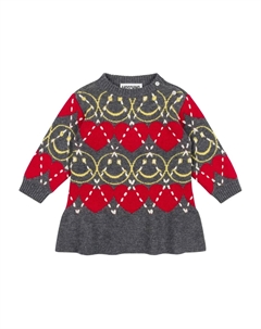 Платье с принтом, серый Moschino kids