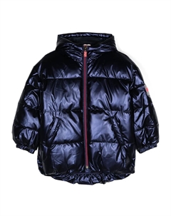 Пуховик с логотипом, синий Billieblush