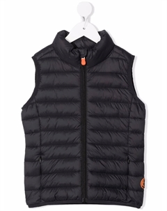 Дутый жилет с нашивкой, черный Save the duck kids