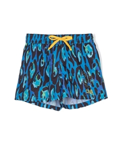 Плавки-шорты с леопардовым принтом, синий Roberto cavalli junior