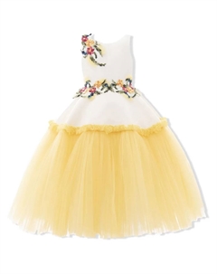 Платье Aquino с цветочной вышивкой, желтый Tulleen