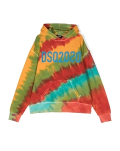 Худи с принтом тай-дай, желтый Dsquared2 kids