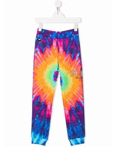 Спортивные брюки с принтом тай-дай, фиолетовый Philipp plein junior