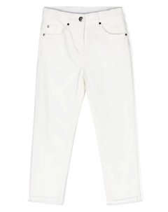Прямые джинсы средней посадки, белый Stella mccartney kids