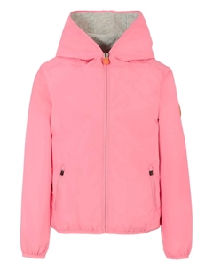 Куртка на молнии с капюшоном, розовый Save the duck kids