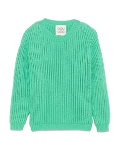 Свитер с нашивкой-логотипом, зеленый Douuod kids