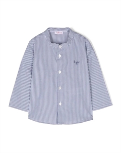Рубашка в полоску с вышитым логотипом, синий Il gufo