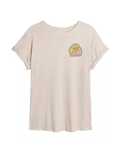 Футболка оверсайз с принтом в стиле 70-х для подростков, бежевый Barbie