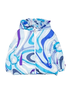 Куртка с капюшоном и принтом Marmo, синий Pucci junior