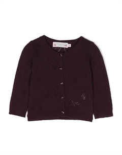 Кашемировый кардиган на пуговицах, фиолетовый Bonpoint