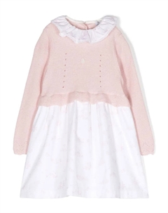 Платье с длинными рукавами и оборками, розовый Patachou