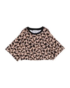 Укороченный топ с принтом Teddy Bear, черный Moschino kids