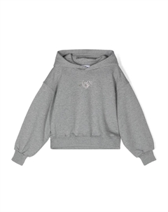 Худи с кристаллами, серый Msgm kids