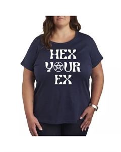 Футболка с рисунком твоего бывшего большого размера, синий Unbranded