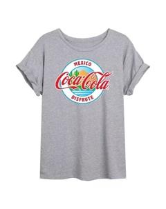 Футболка оверсайз с принтом Coca-Cola Mexico для подростков, серый Licensed character