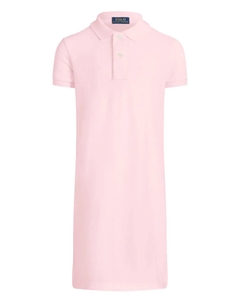 Платье с воротником поло из ткани пике, розовый Polo ralph lauren kids