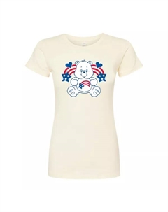 Детская футболка Care Bears America Stars & Stripes приталенная, бежевый Licensed character